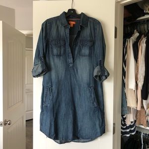 Joe Fresh Long Sleeve Denim Dress Size Small